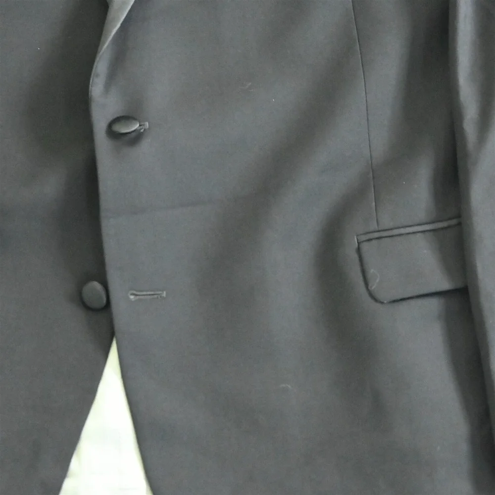 Calvin Klein 48L Black 100% Wool Mens‎ Tux Tuxedo Dinner Jacket